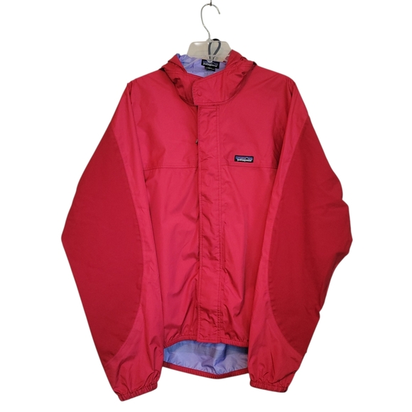 Patagonia Jackets & Blazers - Patagonia Red Hooded Rain Shell Jacket Size L Lightweight Windbreaker